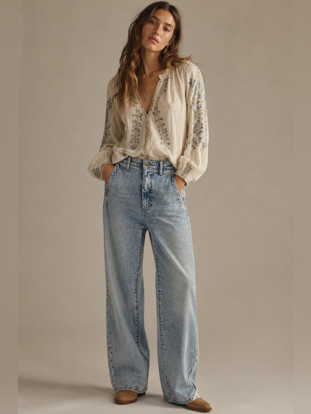Pilcro Vintage Wash Relaxed Taper Leg Jeans Size 26 High Rise Anthropologie